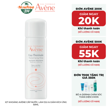 Xịt Khoáng Avène Cấp Nước, Làm Dịu &amp; Giảm Kích Ứng 50ml