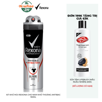 Xịt Khử Mùi Rexona Cho Nam Khô Thoáng Antibac 150ml