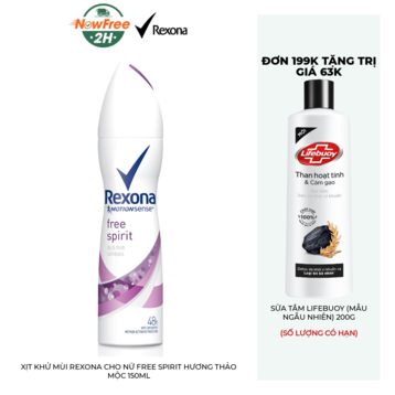 Xịt Khử Mùi Rexona Cho Nữ Free Spirit Hương Thảo Mộc 150ml