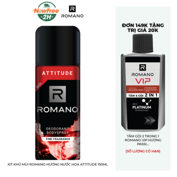 Xịt Khử Mùi Romano Hương Nước Hoa Attitude 150ml