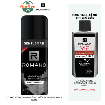 Xịt Khử Mùi Romano Hương Nước Hoa Gentleman 150ml