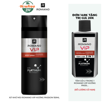 Xịt Khử Mùi Romano Vip Hương Passion 150ml