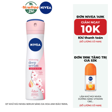Xịt Khử Mùi Nivea Serum Sáng Da Hoa Anh Đào 150ml