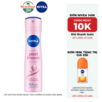 Xịt Khử Mùi Nivea Ngọc Trai Dưỡng Da Sáng Mịn 150ml