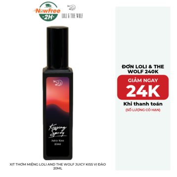 Xịt Thơm Miệng Loli And The Wolf Juicy Kiss Vị Đào 20ml