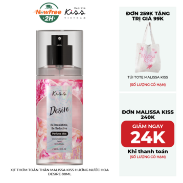 Xịt Thơm Toàn Thân Malissa Kiss Hương Nước Hoa Desire 88ml