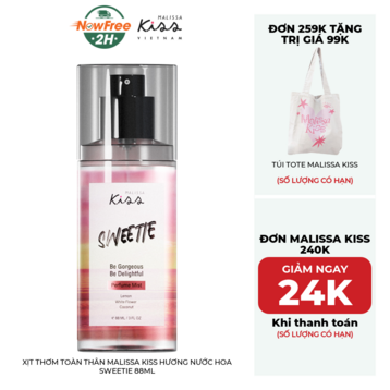 Xịt Thơm Toàn Thân Malissa Kiss Hương Nước Hoa Sweetie 88ml