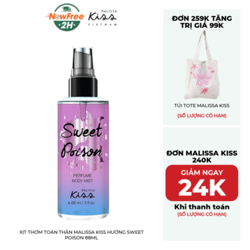 Xịt Thơm Toàn Thân Malissa Kiss Hương Sweet Poison 88ml