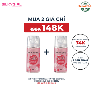 Xịt Thơm Toàn Thân Và Tóc Silkygirl Hương Love Bloom 50ml