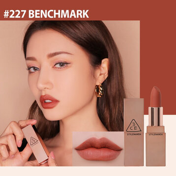 Son Thỏi Lì 3CE 227 Benchmark - Cam Đỏ Cháy 3.5g