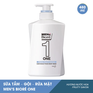Sữa Tắm - Gội - Rửa Mặt Men's Bioré Hương Nước Hoa 480ml