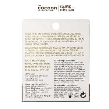 Tẩy Da Chết Môi Cocoon Từ Cà Phê Đắk Lắk 5g