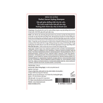 Dầu Gội Mise en scène Dưỡng Suôn Mượt Cho Tóc Uốn 530ml