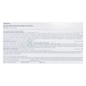 Bộ Sản Phẩm Innisfree Chăm Sóc Cho Da Mụn 3 Món