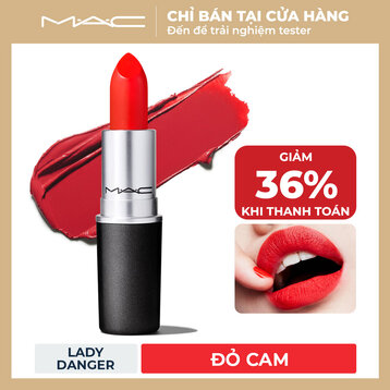 Son Thỏi MAC Mịn Lì 607 Lady Danger - Đỏ Cam 3g