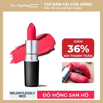 Son Thỏi MAC Siêu Lì 706 Relentlessly Red - Đỏ Hồng San Hô 3g