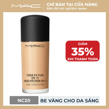 Kem Nền MAC Lâu Trôi #NC20 Màu Be Vàng Cho Da Sáng 30ml