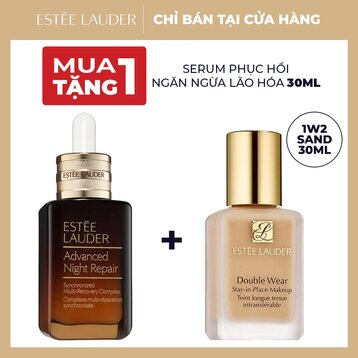 [Mua 1 Tặng 1] Combo Estee Lauder Serum Phục Hồi Ngăn Ngừa Lão Hoá 30ml Tặng Kem Nền 1W2 Sand 30ml