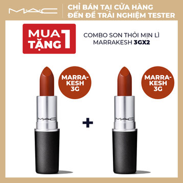 [Mua 1 Tặng 1] Son Thỏi MAC Mịn Lì 646 Marrakesh - Đỏ Đất 3gx2