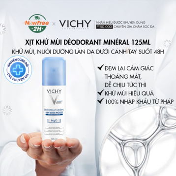 Xịt Khử Mùi Vichy Giữ Khô Thoáng Suốt 48 Giờ 125ml