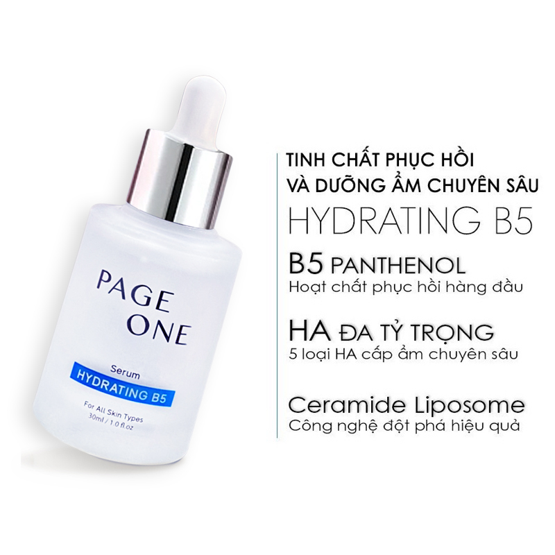 Tinh Chất Cấp Ẩm và Phục Hồi, Tái Tạo Da Sau Xâm Lấn Page One Hydrating B5 30ml